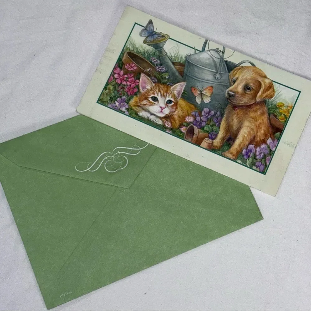 4 Assorted Greeting Card Bundle - Floral, Birthday, Holiday & Animal Designs
